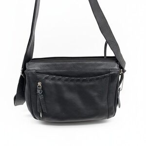 Great American Leather Works Black Leather Crossbody Bag | OS Regular